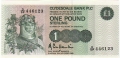 Clydesdale Bank Plc 1 And 5 Pounds 1 Pound, 25.11.1985